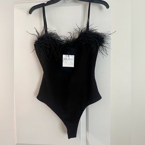 Black Feather Bodysuit